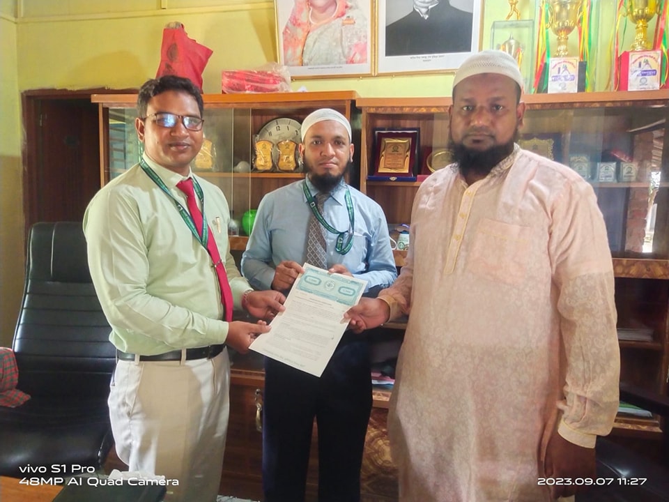 Agreement signed with First Security Islami Bank Limited with Taxerhat Sunrise Public School located in Badarganj, Rangpur district to collect all fees for students through FirstCash.